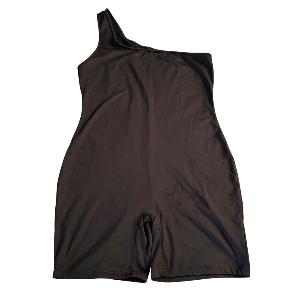 Sleeveless Short Romper Womens Size‎ XL Black Stretchy Bodysuit One Piece Soft